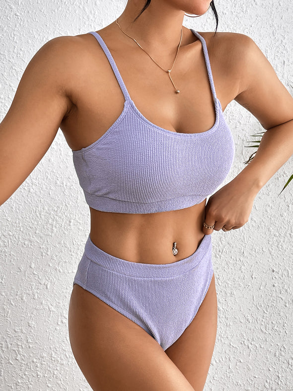 Diani High-Waisted Bikini Set Light Lavender