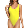 Dana One Piece Low Cut Sides Wide Straps in Yellow