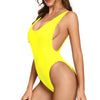 Dana One Piece Low Cut Sides Wide Straps in Yellow