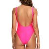 Malibu Retro 80s/90s Inspired High Cut Low Back One Piece in Hot Pink