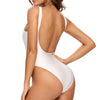 Malibu Retro 80s/90s Inspired High Cut Low Back One Piece in White